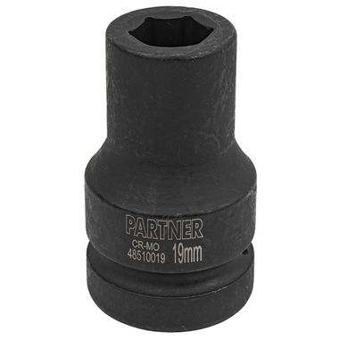 Головка ударная глубокая 19мм (6гр),1'' Partner PA-48510019