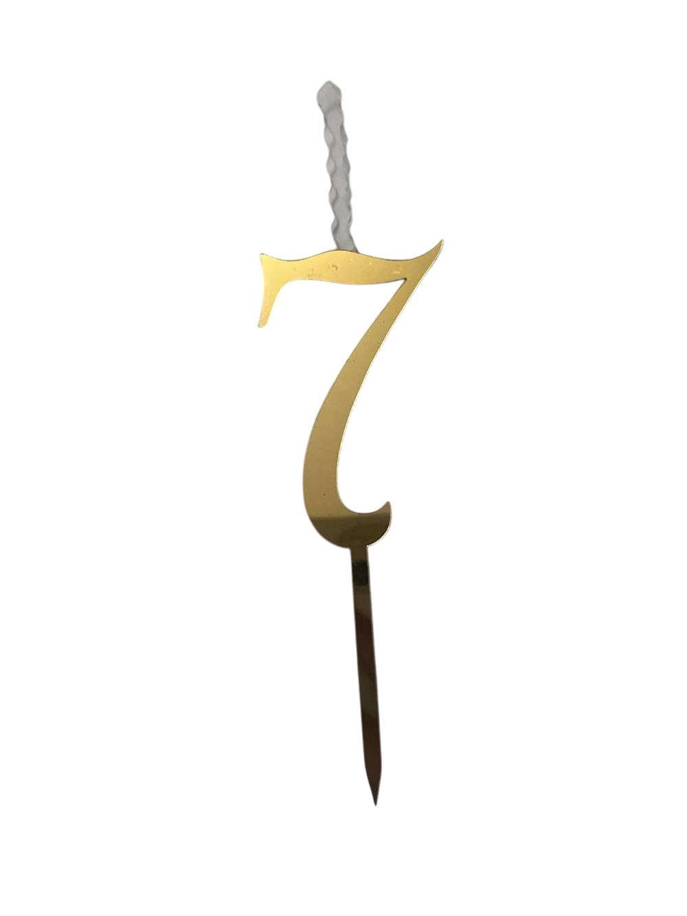 Элегантный топпер-свеча «Цифра 0-9» (золото)