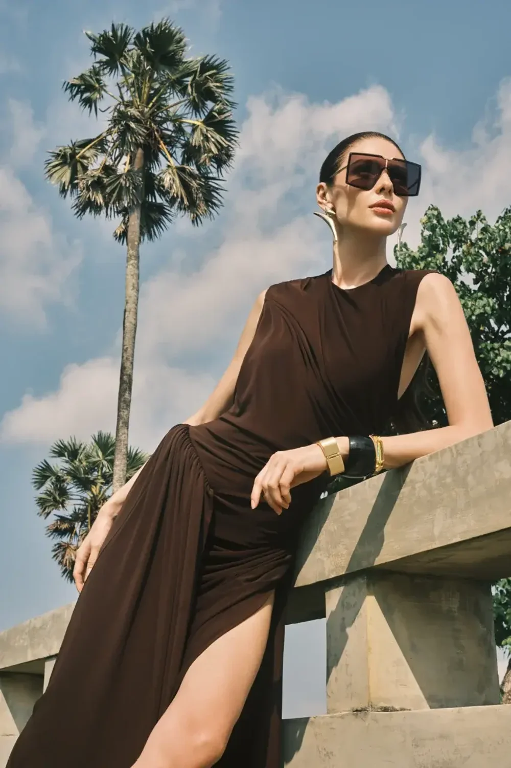 Платье с буфом