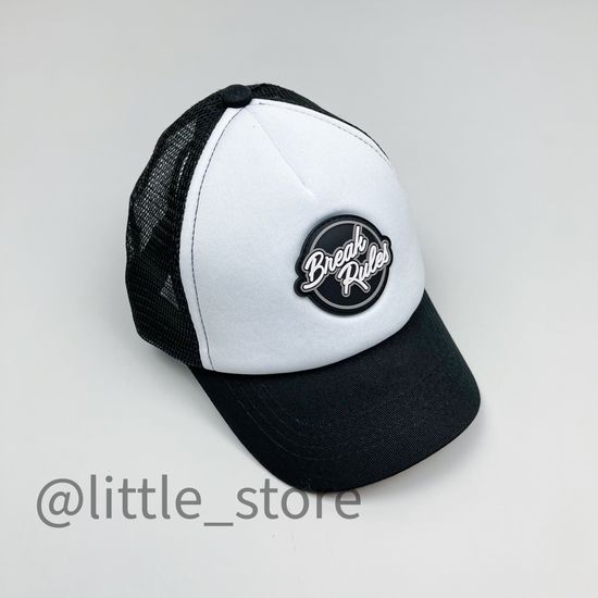 Кепка текстильная с нашивкой, Черный/белый