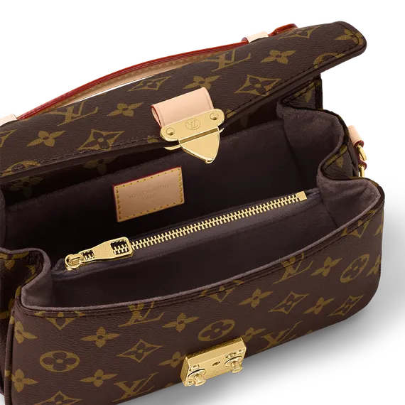 Сумка Louis Vuitton Pochette Metis East West коричневый