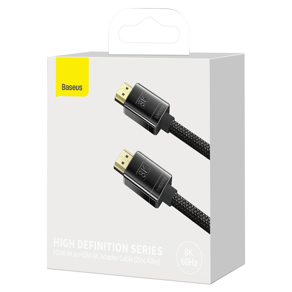 HDMI Кабель Baseus High Definition Series HDMI to HDMI Adapter Cable (Zinc Alloy) 8K/60Hz 2m