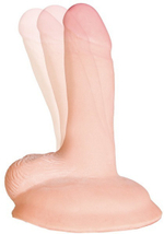 Гибкий реалистичный дилдо на платформе из материала лав клон, 21 см