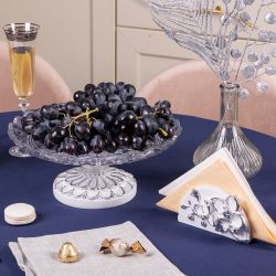 Фруктовница Классика Белая со стеклянной с чашей