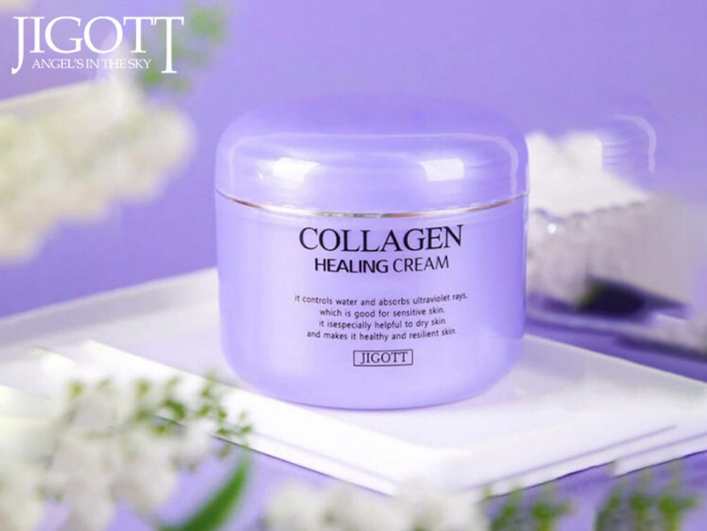 JIGOTT Collagen Healing Cream Питательный ночной крем с коллагеном