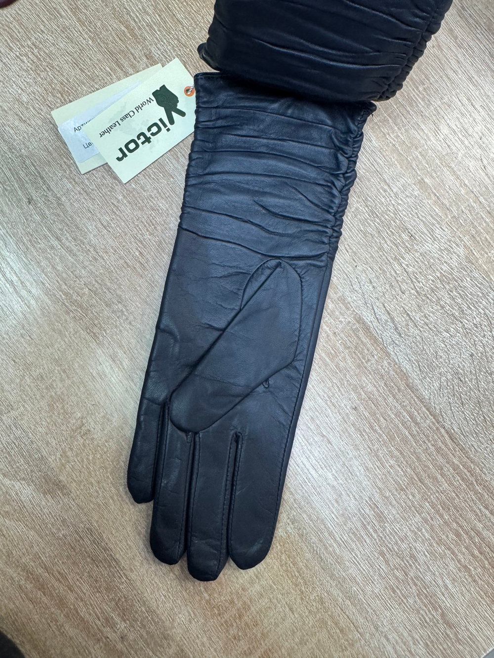 Перчатки.Женские.Кожаные.Люкс качества. Подклад: трикотаж-шерсть. 5 шт в упаковке.