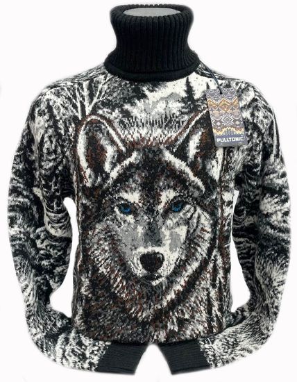 Pulltonic из шерсти и кашемира "Лесной Волк" Размеры (46-54)