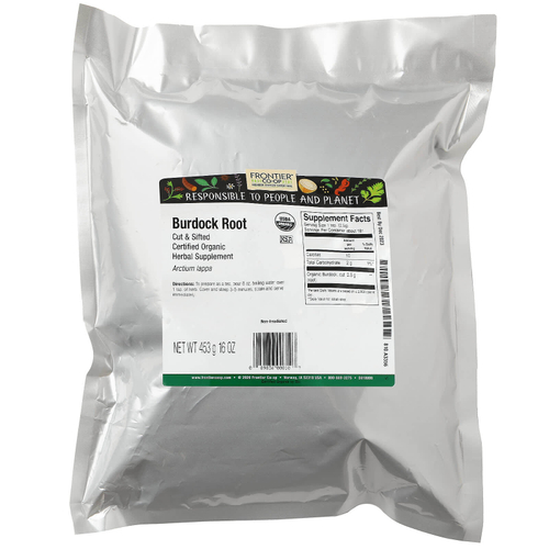 Frontier Co-op, органический нарезанный и просеянный корень лопуха, 453 г (16 унций)