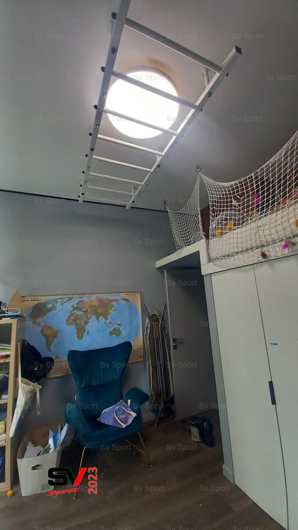 Монтаж спортивного комплекса Sv Sport П в бетонные, кирпичные стены