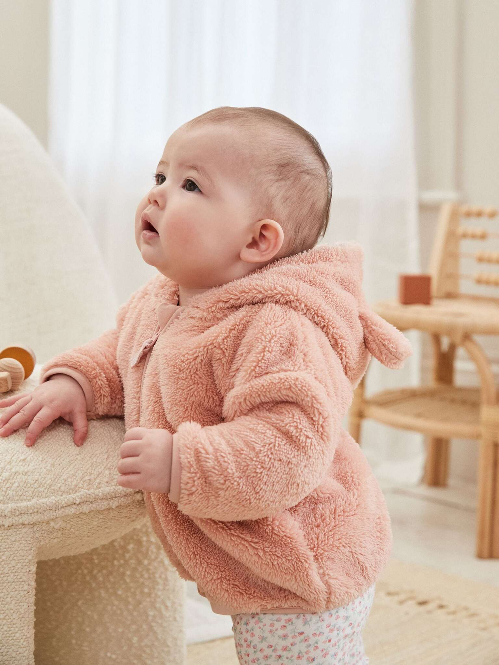 Куртка флисовая для малышей Next K91-411, Розовый