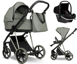 Детская коляска Roan Sol Vintage Luxury 2.0 3 в 1 с автокреслом Tutis Elo Black VIN 02/SG Sage Green/Sage/руч.Black