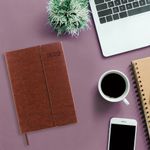 Ежедневник датированный 2022 А5 148х218 мм GALANT "Magnetic", под кожу, клапан, коричневый, 112934