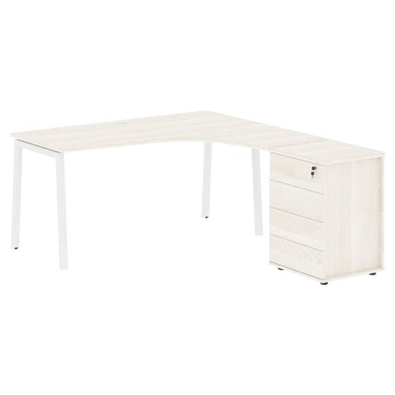 Стол эргономичный с тумбой ELCET 1518(R)  1560х1880х750 EDIS