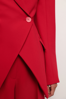 Жакет приталенный красный