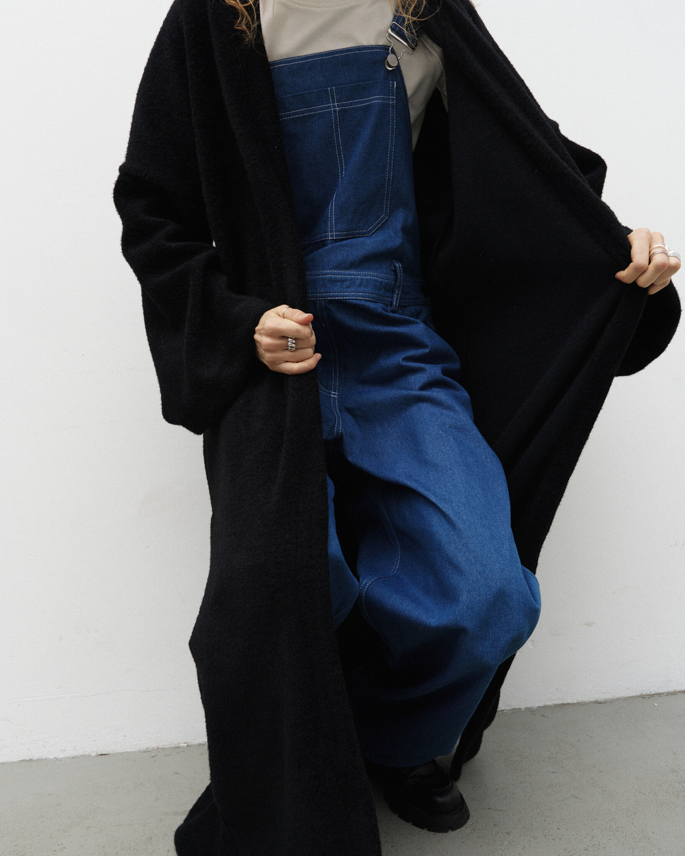 Long Cardigan Robe Black