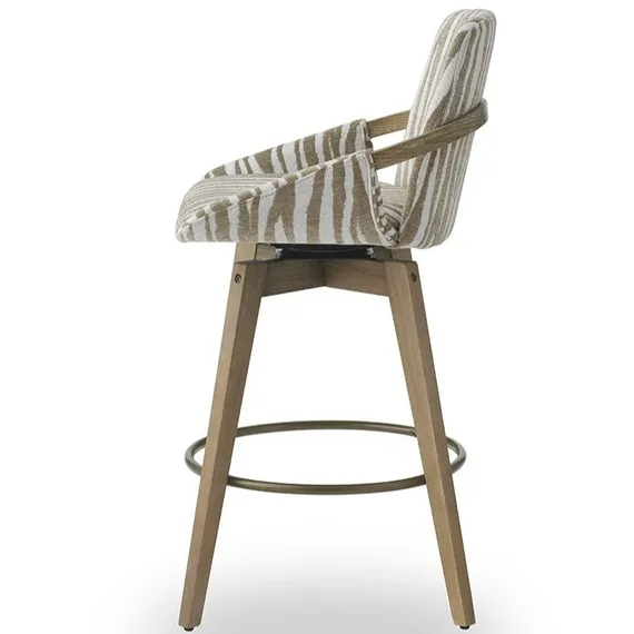 Крутящийся полубарный стул Veneto бежевый