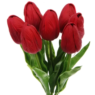 Цветы искусственные «Natur» 38см Тюльпаны 7шт бордовые