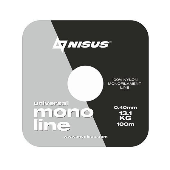 Леска MONOLINE Universal 0,40mm/100m Nylon Transparent Nisus (N-MU-040-100)