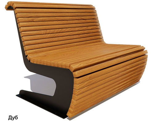 Скамейка парковая Сквер, Сосна