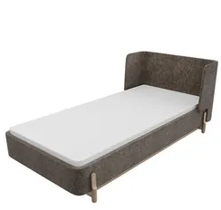 Кровать с подъемным механизмом Basic, 90х200 см (коричневый, рогожка)