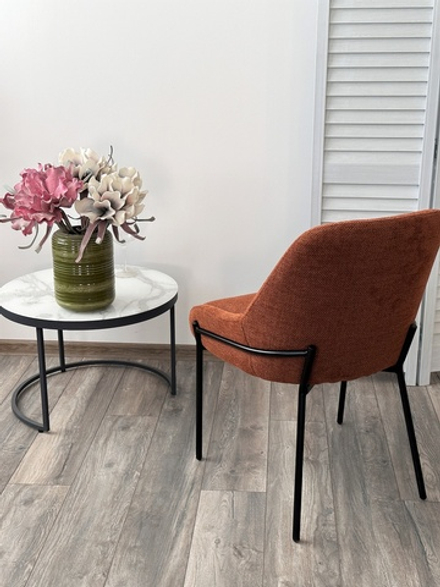 Стул М-City DISAUR Гави (Gavi) Garna-001 Коричневый, ткань, Черный каркас