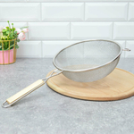 Сито 21см двойная сетка с ободом и ручкой "Ретро" VETTA