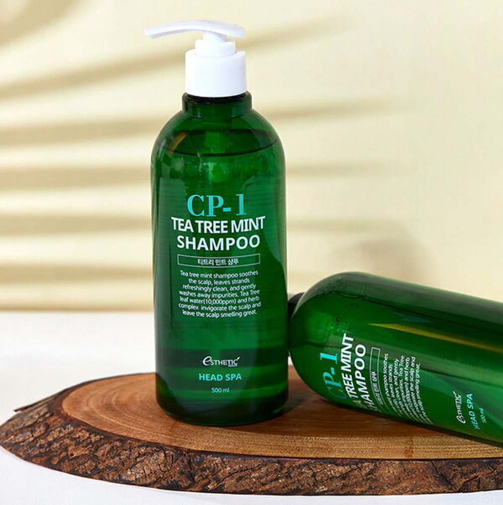 Успокаивающий шампунь для волос с экстрактом мяты и чайного дерева Esthetic House CP-1 Tea Tree Mint Shampoo, 500мл