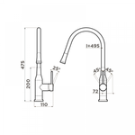 Кухонный смеситель Omoikiri Yatomi-BN-WH