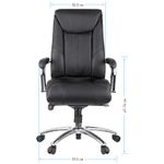 Кресло руководителя Helmi HL-E15 "Convention", кожа черная, мультиблок, хром