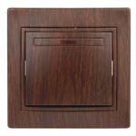ЭРА Intro Plano Венге Выключатель с подсветкой 10АХ-250В, скрытая установка 1-102-10 Б0030036