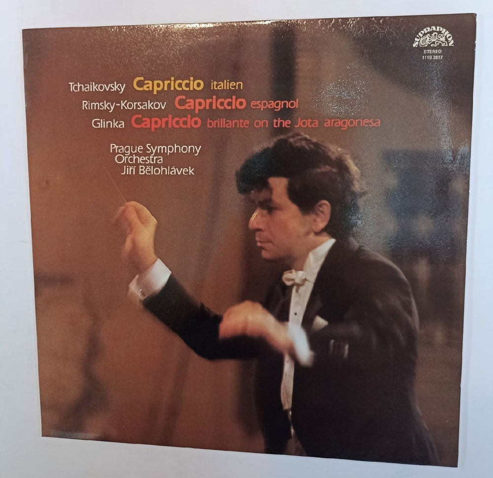 Винтажная виниловая пластинка Tchaikovsky Rimsky-Korsakov Glinka Prague Symphony Orchestra, Jiri Belohlavek Capriccio (Italien) Capriccio (Espagnol) Capriccio (Brillante On The Jota Aragonesa) (Czechoslovakia 1981)
