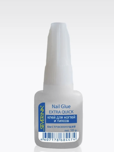 Клей Severina для ногтей и типсов "Быстросохнущий" (прозрачный), 10 гр