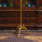 Винтажная напольная вешалка из бронзы