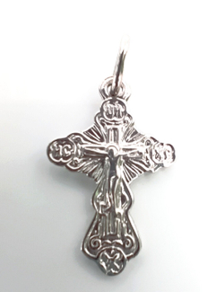 Крестик Эстерелла, серебро 925*, родированный/Ф