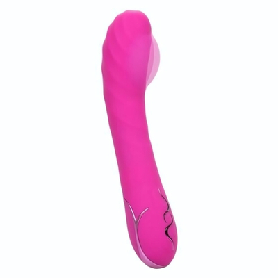 Розовый вибромассажер Insatiable G Inflatable G-Wand с функцией расширения - 21,5 см. (Цвет: розовый)