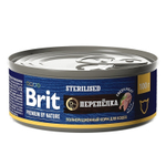Консервы Brit Premium by Nature Sterilised для стерилизованных кошек, перепёлка, 100 г