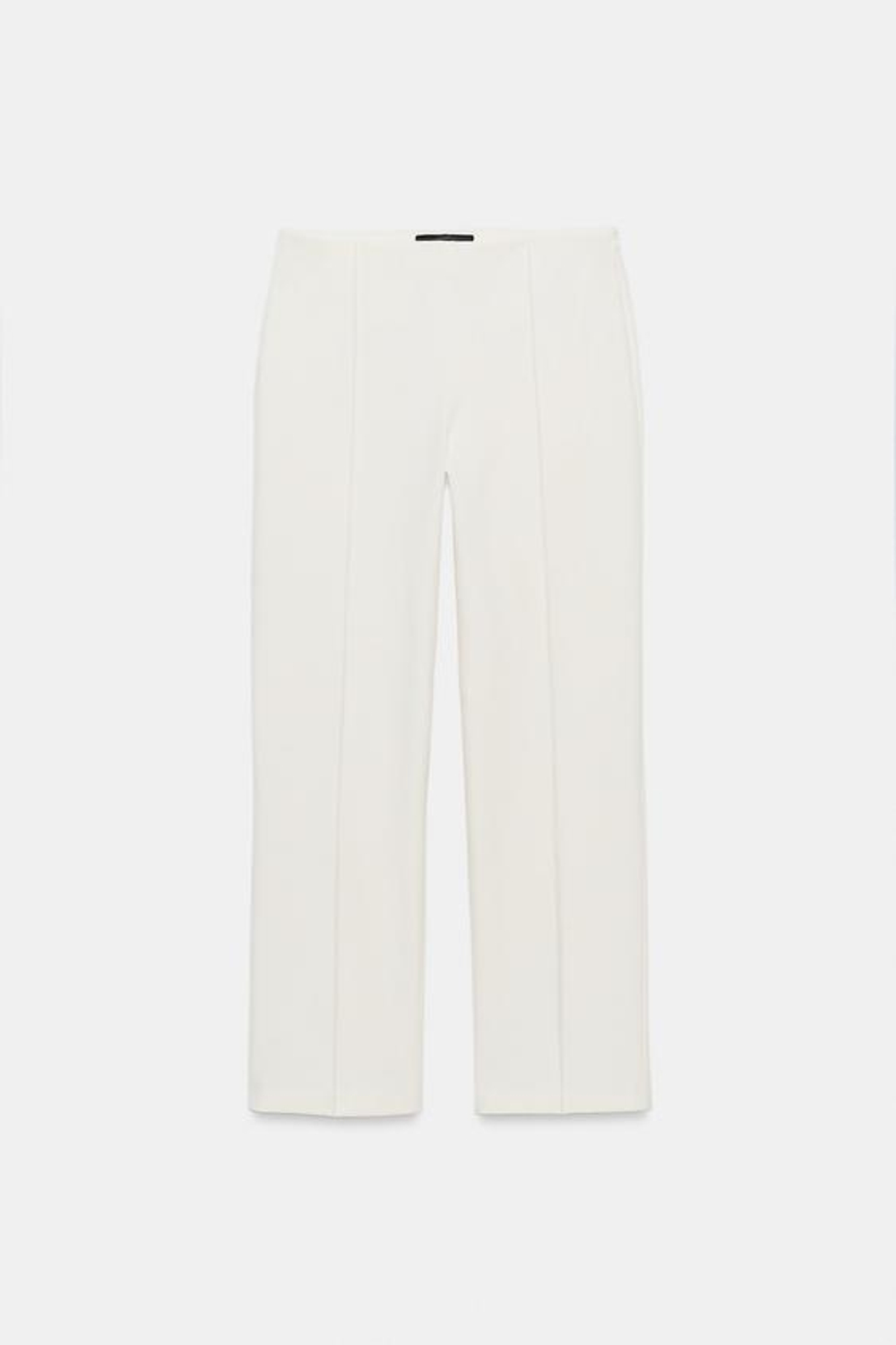 ZARA УКОРОЧЕННЫЕ БРЮКИ — ZW COLLECTION, ЭКРЮ