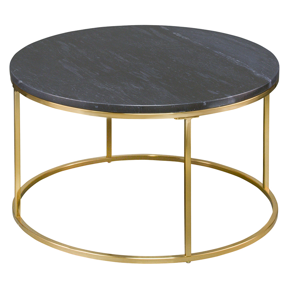 Набор из 2-х журнальных столиков Bergenson Bjorn Hans, 60 см и 80 см, черный мрамор