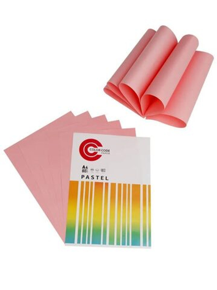 Бумага А4 цветная 50л Color Code ПАСТЕЛЬ, розовая