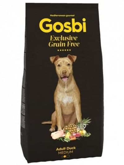 Gosbi 3кг беззерновой корм для собак средних пород с уткой
