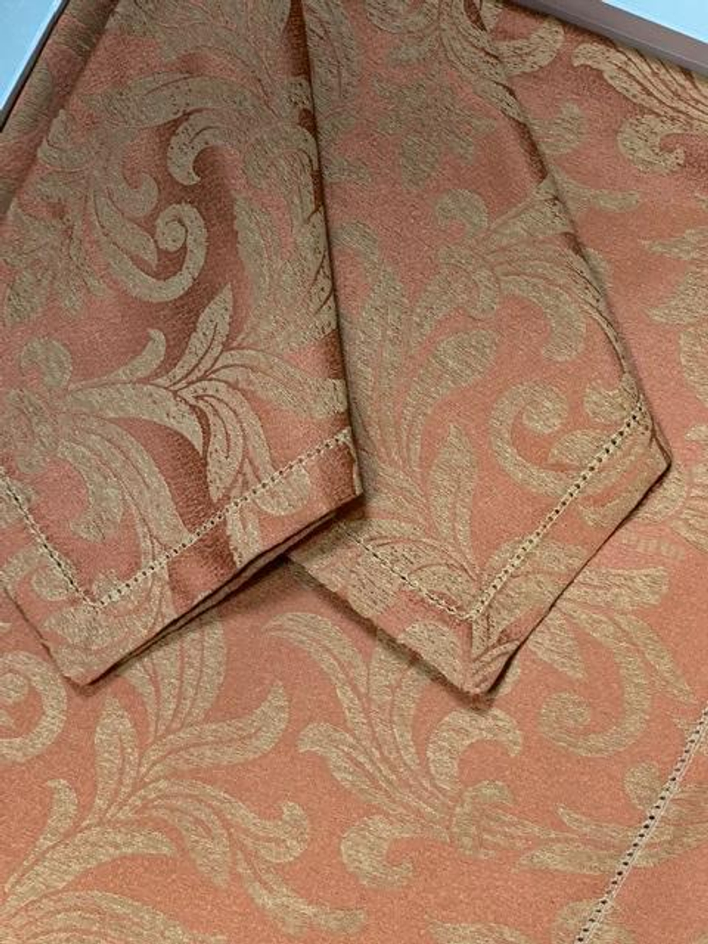 Скатерть 170х270 и 12 салфеток Gamba 9811 Corallo коралловая