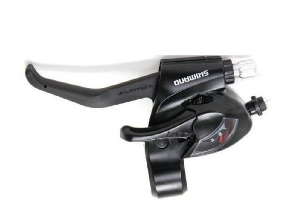 Шифтер тормозная ручка Shimano Tourney EF41 лев. 3 ск.,тр. 1800мм, черный б/уп.