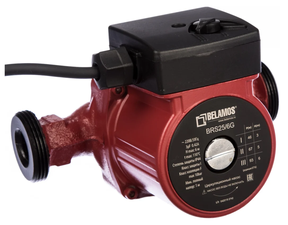 Насос циркуляционный BRS25/6G BELAMOS 180мм