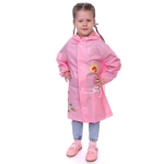 Дождевик-плащ детский «Рокки-Динозаврик» с капюшоном, рукава на резинке, цвет розовый, размер L(68*50см) ДоброСад