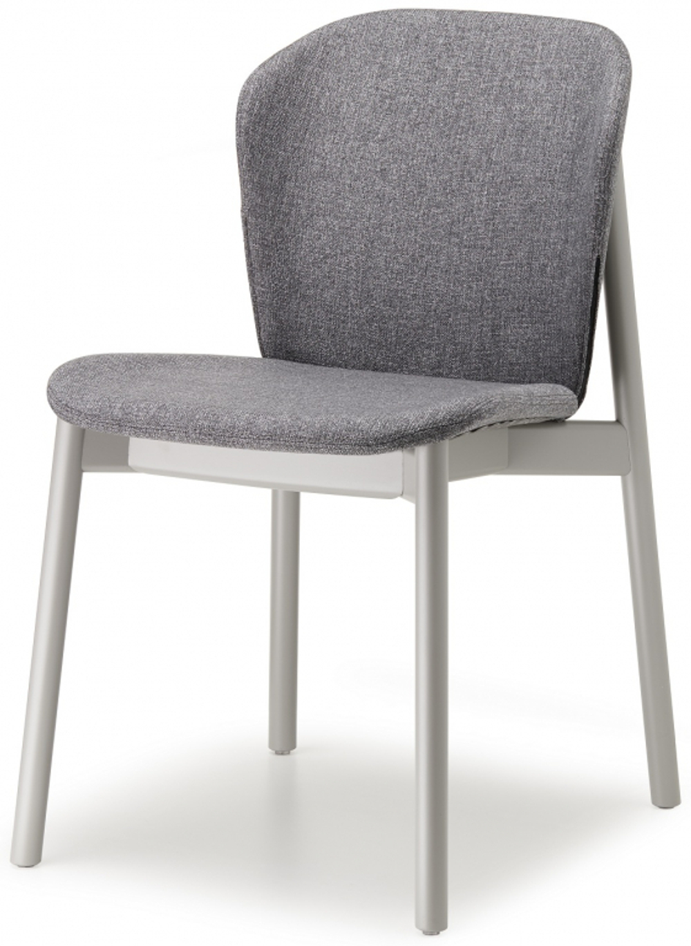 Стул деревянный с обивкой Scab Design Natural Finn, матовый серый бук, серый