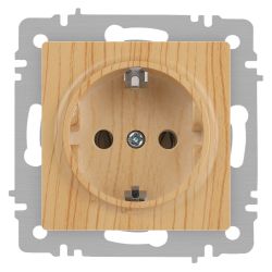 Розетка Intro Accent 6-202-11 2P+E Schuko 16А-250В IP20 СУ AL/CU cосна