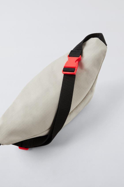 ZARA ПОЯСНАЯ СУМКА С ПРИНТОМ BRAWL STARS © SUPERCELL OY, СЕРЫЙ