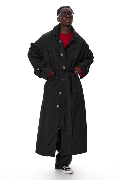 Брюки широкие из футера б/н мужские, светло-серый меланж