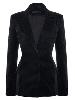 Жакет приталенный из премиальной экокожи