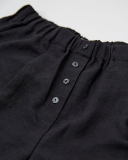 Шорты изо льна и вискозы черный
